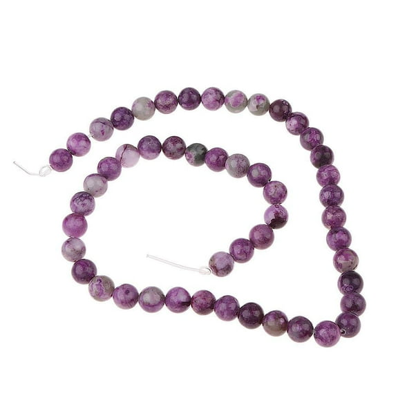 8mm Charoite Round Gem St Loose Beads 15.5"""" Craft Making