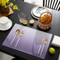 thumbnail image 4 of Purple Ombre Placemats Set of 4, White Gradient Modern Abstract Art Washable Wipeable Table Mats for Dining Tables, Indoor Outdoor Kitchen Place Mats for Holiday Party Table Decor, 4 of 9
