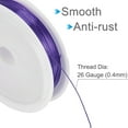 thumbnail image 3 of Uxcell 26 Gauge Copper Wire 0.4mm Dia Purple Resistant Beading Wires Pendant Making Art Craft 9M 1 Roll, 3 of 6