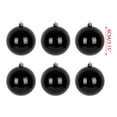 thumbnail image 3 of Kumdkd Black Christmas Ornaments Set - 6-Piece 3.15" Plastic Baubles for Tree Decor, Holiday Party, and Gift (Generous Size), 3 of 7