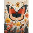 thumbnail image 1 of Qisvanset Framed Canvas Wall Art 12x16 Inch Pink Butterfly Floral Cottage Core Nursery Wall Decor, 1 of 5