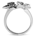 thumbnail image 3 of Rhodium Brass Ring with AAA Grade CZ in Clear for Women Animals Theme Clear Stone Color Style 3W214 Size 5, 3 of 4