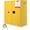 Yellow 30 Gal, variant on Hazardous Storage Cabinets, Flammable Safety Cabinet Fire Resistant, Cold-Rolled Steel Flammable Liquid Storage w/ Spill Tray, Ventilation, Grounding & Adjustable Shelf, Industrial Workshop Garage