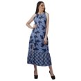 thumbnail image 2 of Moomaya Robe Longue Imprimée pour Femmes, Fente avant, Aguichant, Sans Manches, en Rayonne, Robe de Mariage, 2 of 4