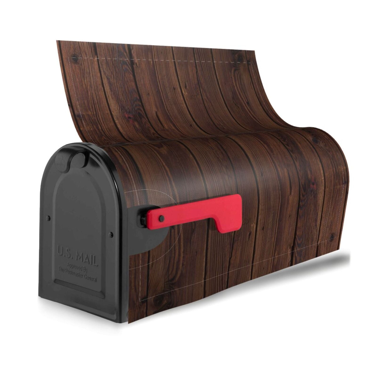 Picia Vintage Wood Magnetic Mailbox Cover Standard Size-