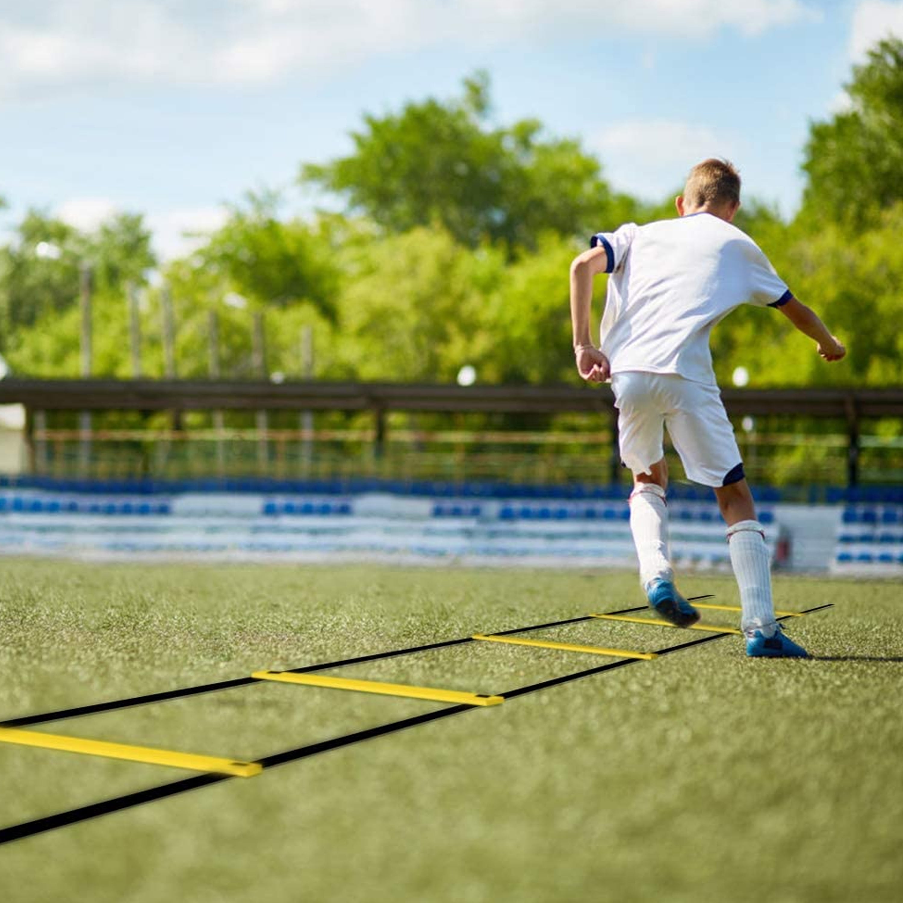 9 Rungs Speed Ladder Soccer Football Sports Training Exercise Equipment Tool Set 