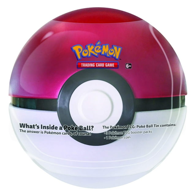 Lata Pokémon TCG Poké Ball con cartas y monedas Pokémon