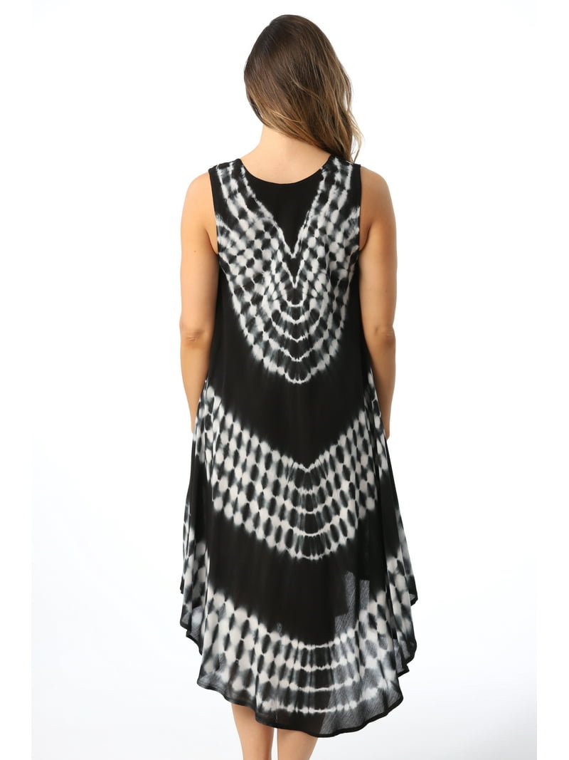 Riviera Sun Dress Dresses for Women (Black / White, X-Large)