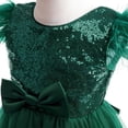 thumbnail image 7 of Spazoro Kids Girls Dress Skirts, Sleeveless Sequin Princess Pageant Party Birthday Wedding Solid Color Mesh Dresses for Child Girls Green Size 6 T, 7 of 7