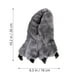 thumbnail image 3 of 1 par de calzado antideslizante, pantuflas de pata para interiores, pantuflas cálidas de invierno de felpa (gris), 3 of 7