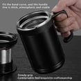 thumbnail image 3 of Frascos de vacío de acero Inoxidable Wosthever 500ml botella térmica soporte para infusor de té taza de agua de leche de café Teteras Plata, 3 of 6