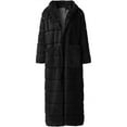 thumbnail image 4 of QATAINLAV Faux Fur Winter Coats for Women Thicken Warm Maxi Length Outwear Solid Color Open Front Overcoat Hooded Fuzzy Jacket Cardigan, Black, XXXXXL, 4 of 6