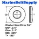 thumbnail image 3 of Arandelas de sellado Marine Bolt Supply de acero inoxidable 18-8 1/4, 3 of 4