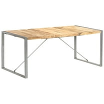 vidaXL Dining Table 70.9"x35.4"x29.5" Solid Rough Mango Wood