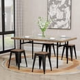 thumbnail image 5 of Apeaka 18 Inch Bar Stools Set of 4,Industrial Metal Dining Chair,Short Kitchen Bar Stools Stackable Stools for School,Classroom, 5 of 9