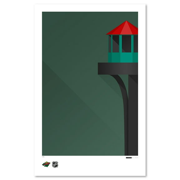 Minnesota Wild 11'' x 17'' Minimalist Xcel Energy Center Art Poster