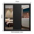 thumbnail image 3 of Ropero Closet Madesa Lyon Plus 3 Puertas Con Espejos Negro, 3 of 5