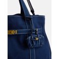 thumbnail image 3 of Free Assembly Women's Canvas Tote Handbag with Tote Charm, Navy Water, 3 of 4