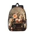 thumbnail image 1 of Easygdp Vintage Peonies Rustic Charm Mochila Ligera de 15 Pulgadas para Estudiantes, Mochila Cómoda para la Escuela y Viajes, Correas Ajustables, 1 of 6