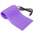 thumbnail image 1 of 85-key Flexible Soft Silicone Keyboard Waterproof Dustproof Desktop Usb Roll Up Keyboard Purple, 1 of 5
