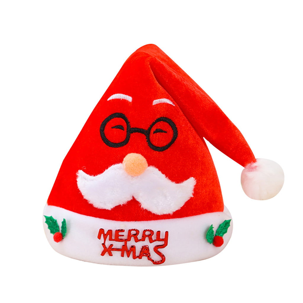 Adult Child Christmas Hat Santa Cap Christmas Role Playing Holiday X'mas Party 