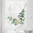 thumbnail image 1 of Modern Tapestry, Watercolor Composition of Eucalyptus Branches and Geometric Frames, Fabric Wall Hanging Decor for Bedroom Living Room Dorm, 5 Sizes, Mustard Green and White, by Ambesonne, 1 of 1
