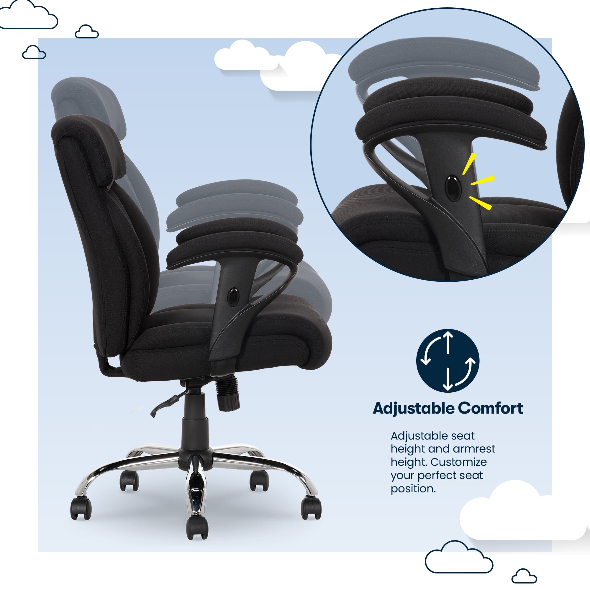 Free Shipping! Serta Big & Tall Fabric Manager Office Chair Free Shipping! Serta Big & Tall Fabric Manager Office Chair
