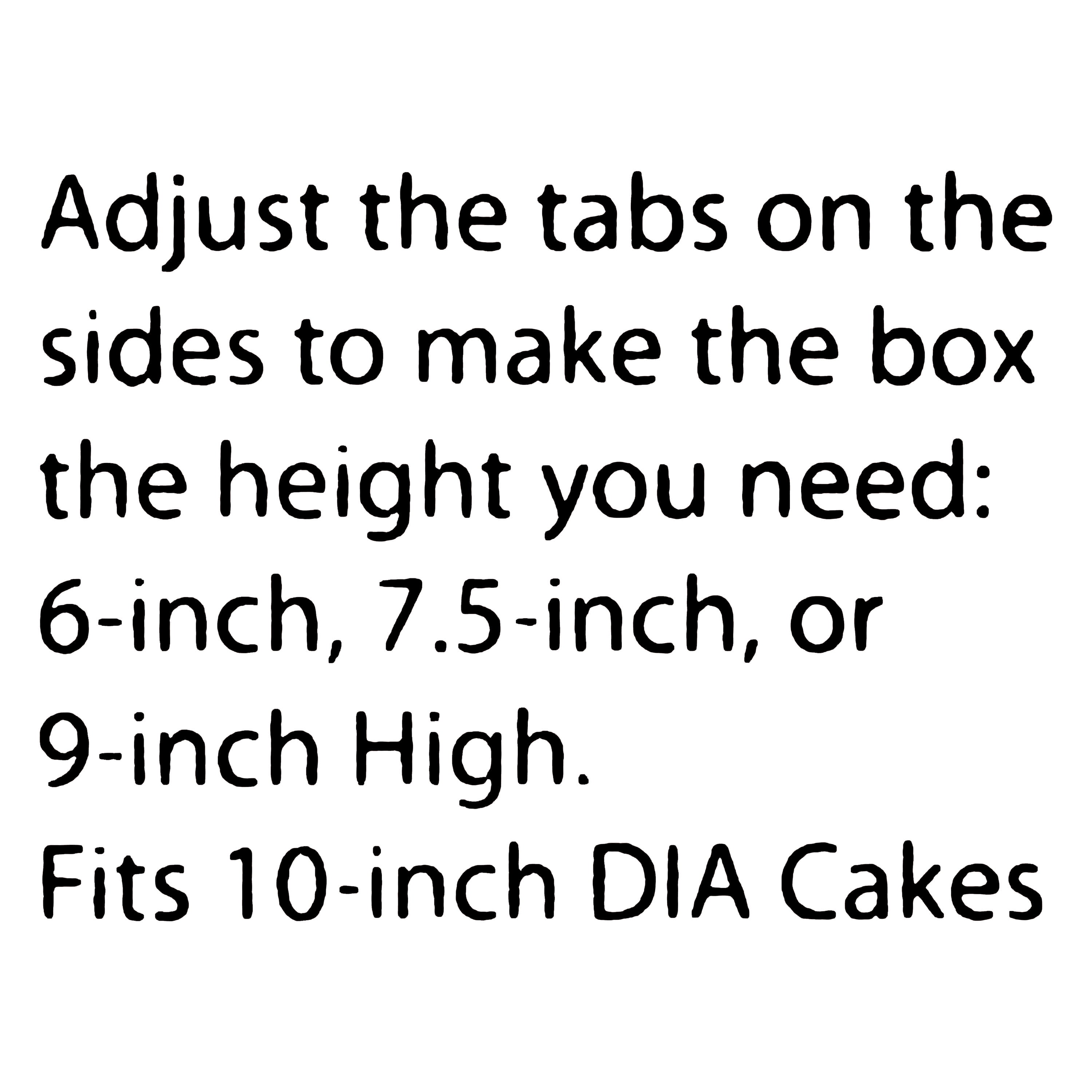 12" x 12" x 7.5" White Cardboard Adjustable Cake Box, by Way To Celebrate
