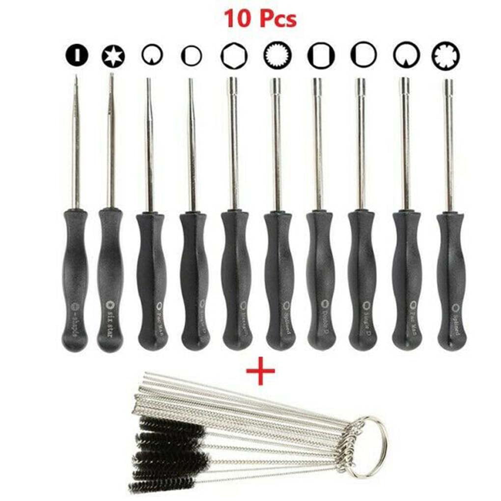 2 Cycle Small Engine 10Pcs With Carburetor Cleaning Brush Needle NEW 
