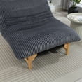 thumbnail image 6 of Aukfa Oversized Chaise Lounge Indoor Chair, Wood Frame, Accent Lazy Sofa, Corduroy, Gray, 6 of 9