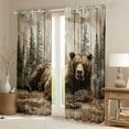 thumbnail image 2 of Feelyou 3D Wildlife Bear Curtains Pack of 2 (42x84 Each) for Teens, Rustic Jungle Animal Curtains Blackout, Farmhouse Cabin Bedroom Curtains, Window Curtains Bedroom Decor, 2 of 6