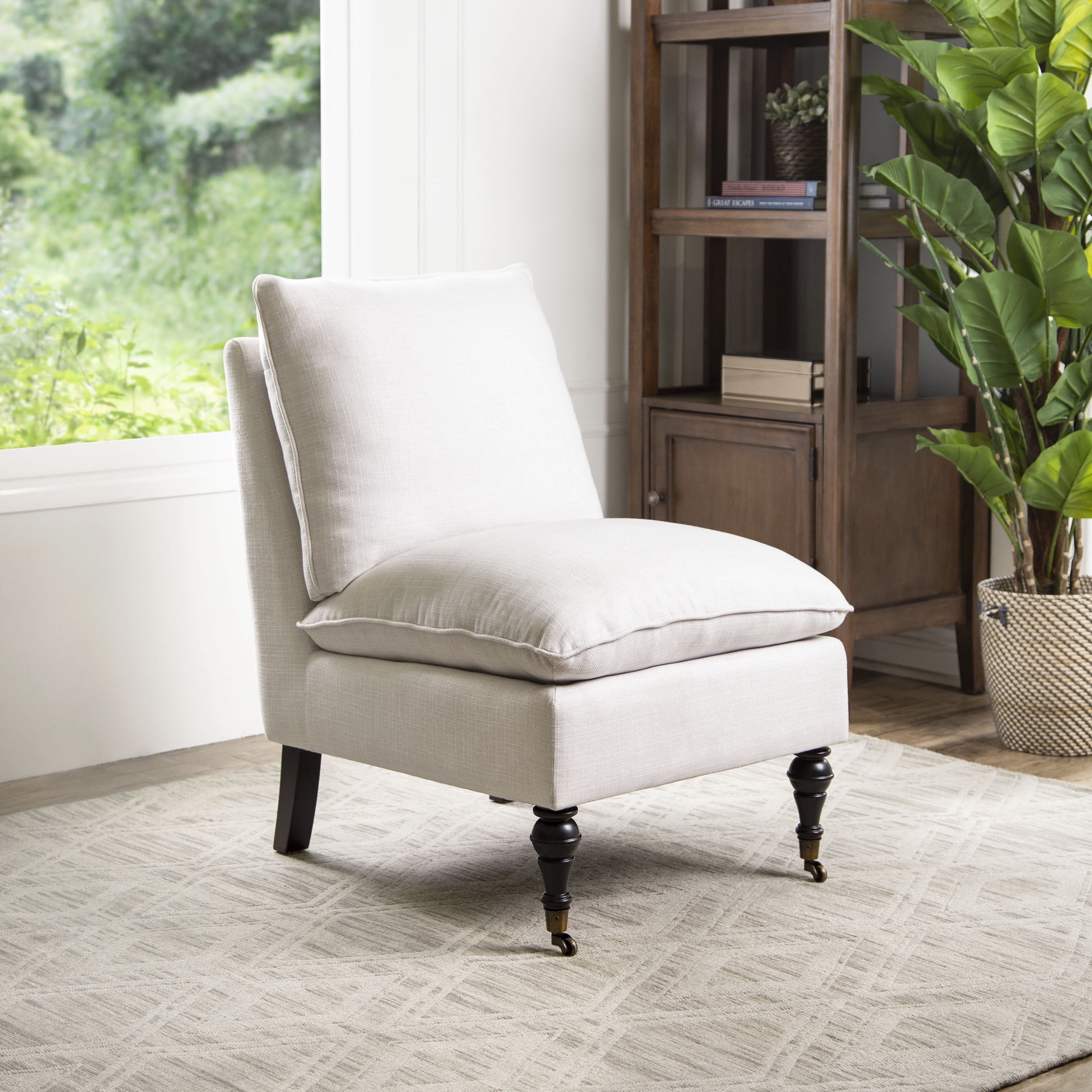 Devon & Claire Alexander Ivory Pillow Top Accent Chair