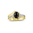 thumbnail image 1 of RYLOS Rings for Women 14K Yellow Gold Swirl Z Ring 7X5MM Oval Gemstone &  Diamond Rings October Onyx Jewelry Size 9, 1 of 7
