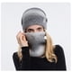 thumbnail image 4 of Conjunto de gorro y bufanda de punto para mujer, gorro de color degradado para otoño e invierno, 4 of 5