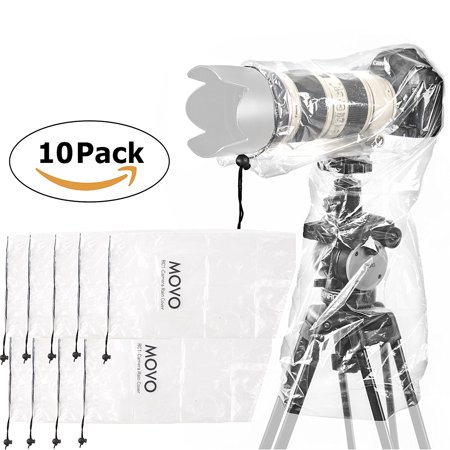 UPC: 0604888904773 | Movo (10 Pack) RC1 Clear Rain Cover for DSLR Camera & Lens up to 18  Long