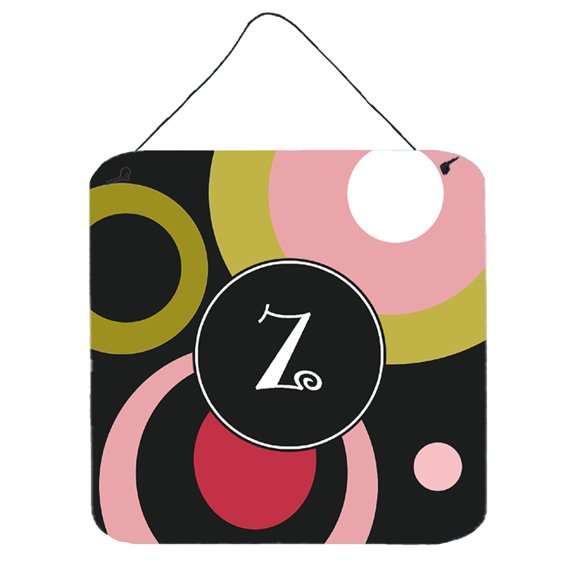 Carolines Treasures AM1001-ZDS66 Monogram - Retro in Black Wall or Door Hanging Prints 6HX6W multicolor