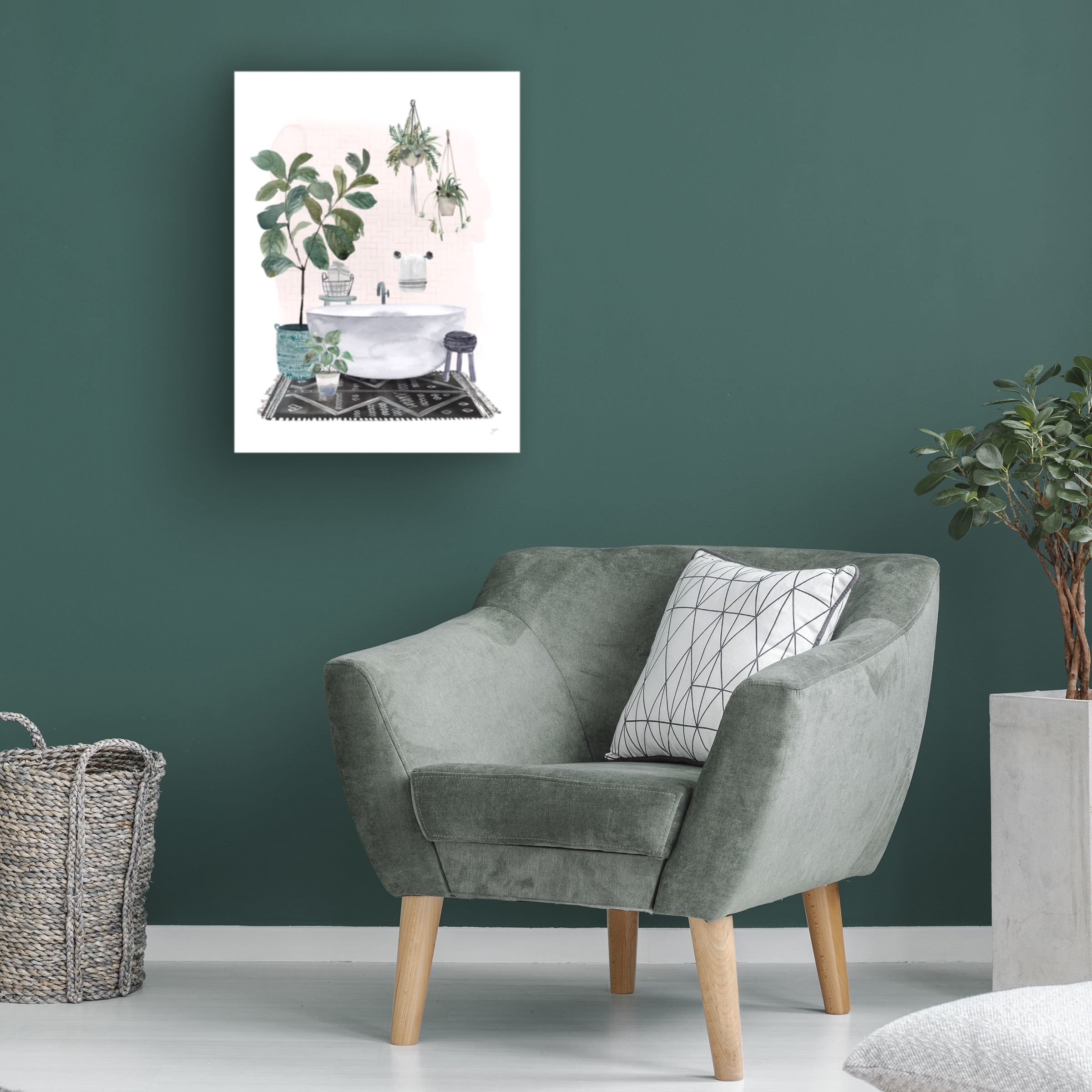Karyn Panganiban 'Courtyard Bath No Cat' Canvas Art
