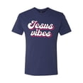 thumbnail image 2 of Wild Bobby, Jesus Vibes Inspirational/Christian Men Premium Tri Blend Tee, Vintage Navy, X-Large, 2 of 6