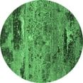 thumbnail image 1 of Ahgly Company Indoor Round Oriental Emerald Green Industrial Area Rugs, 6' Round, 1 of 4