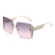 thumbnail image 4 of Gafas de Sol para Mujer, Gafas de Sol de Gran Tamaño, Gafas de Conducción de Marco Ligero, Gafas de Sol Cuadradas Sin Montura para Compras en La Playa Marco beige Salvador gafas de sol de mujer, 4 of 10