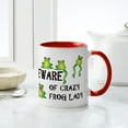 thumbnail image 4 of CafePress - Beware Of Crazy Frog Lady Mug - 11 oz Ceramic Mug - Novelty Coffee Tea Cup, 4 of 4