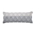 thumbnail image 2 of Laddha Home Designs Handwoven Embroidered Cotton Lumbar Pillow Cover - 36" - Gray and White, 2 of 8