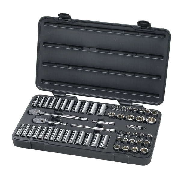 GearWrench 57 Piece 3/8 in Drive SAE/Metric Socket Set, 6 Point