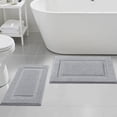 thumbnail image 4 of Juego de alfombras de baño SHACOS Super Soft de 50 x 80 cm y 40 x 60 cm, color gris claro, 4 of 7