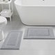 thumbnail image 4 of Juego de alfombras de baño SHACOS Super Soft de 50 x 80 cm y 40 x 60 cm, color gris claro, 4 of 7