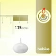thumbnail image 4 of Bolsius 40 White Floating Candles 1.75 inch Unscented Candle set 4.5 Burning, 4 of 6