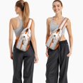thumbnail image 3 of Geometric Plaid Sling Backpack with Nordic Aesthetic, Lightweight Crossbody Daypack for Travel, 3 of 6