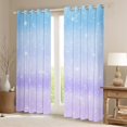 thumbnail image 2 of Feelyou Mystic Starry Sky Blackout Curtains Set of 2 (52x84 Each) for Teens, Cartoon Stars Galaxy Window Curtains, Purple Blue Rainbow Curtains and Drapes, Window Curtains Bedroom Decor, 2 of 6
