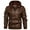Brown, variant on SWSMCLT Men's Faux Leather Jacket Vintage Fall Spring Full Zip Slim Fit PU Outerwear Hooded Thermal with Collar Varsity Motorcycle Riding Pocket Bomber Jacket & Coat Grey Medium