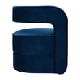 thumbnail image 4 of Crown Velvet Accent Chair Open Barrel Back | Modern & Contemporary | Navy, 4 of 8